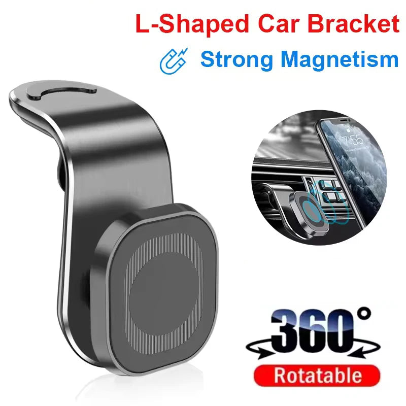 Magnetic Car Phone Holder Air Vent Mount with GPS Support Bracket for iPhone Samsung Xiaomi - Universal Smartphone Mount