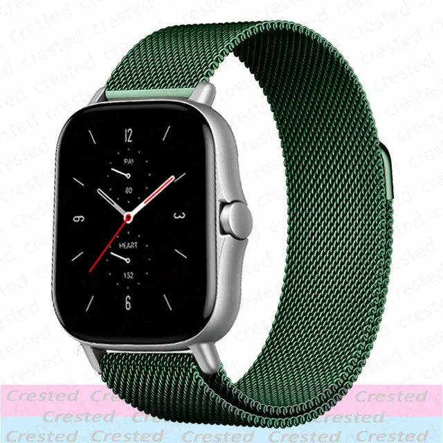 20mm/22mm Milanese band For Amazfit GTS/4/2/3/GTS2 Mini/GTR 47mm/GTR2/4/3/Pro stratos Metal Watch Bracelet Amazfit bip 5 6 strap