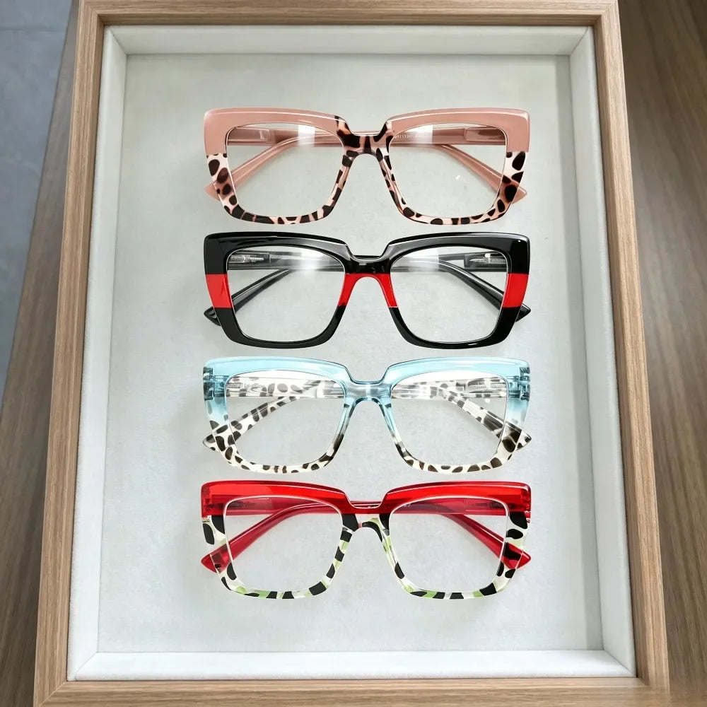 8 Pairs of Reading Glasses, Unisex Ultra-light Reading Glasses, with 1 Suede Storage Bag and Glasses Cloth, Suitable for Home, Office and Car, Recommended As Christmas and Halloween Gifts, Random Colors