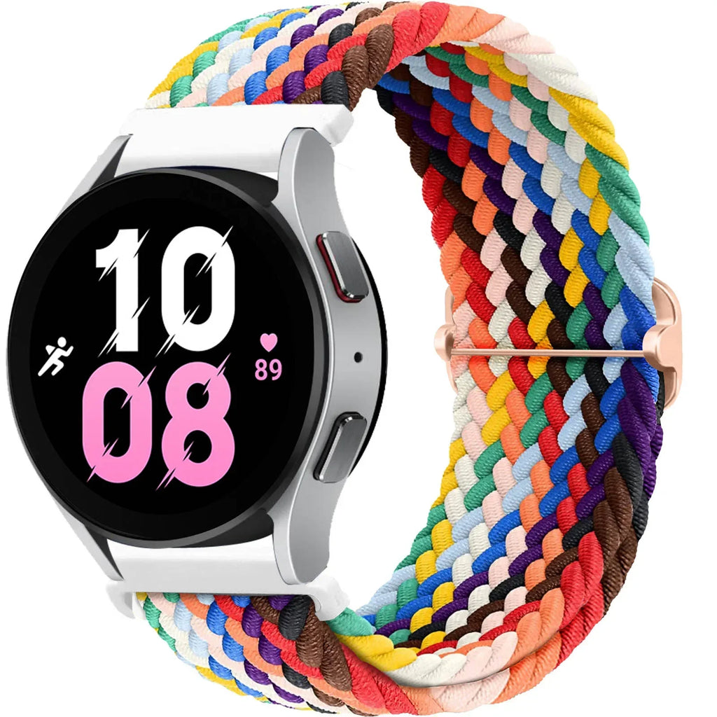 Nylon Strap for Samsung Galaxy Watch 7 6 5 4 40mm 44mm 6Classic 43/47mm 20mm 22mm Braided Solo Loop Band for Huawei Watch 3 4Pro