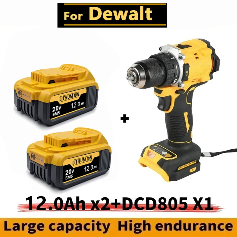 New High-Power for DEWALT 20V/60V Battery DCB200 DCB205 DCB206 * Power Tool 18V Battery 3AH 8AH 12AH 18AH Batteries DCD805