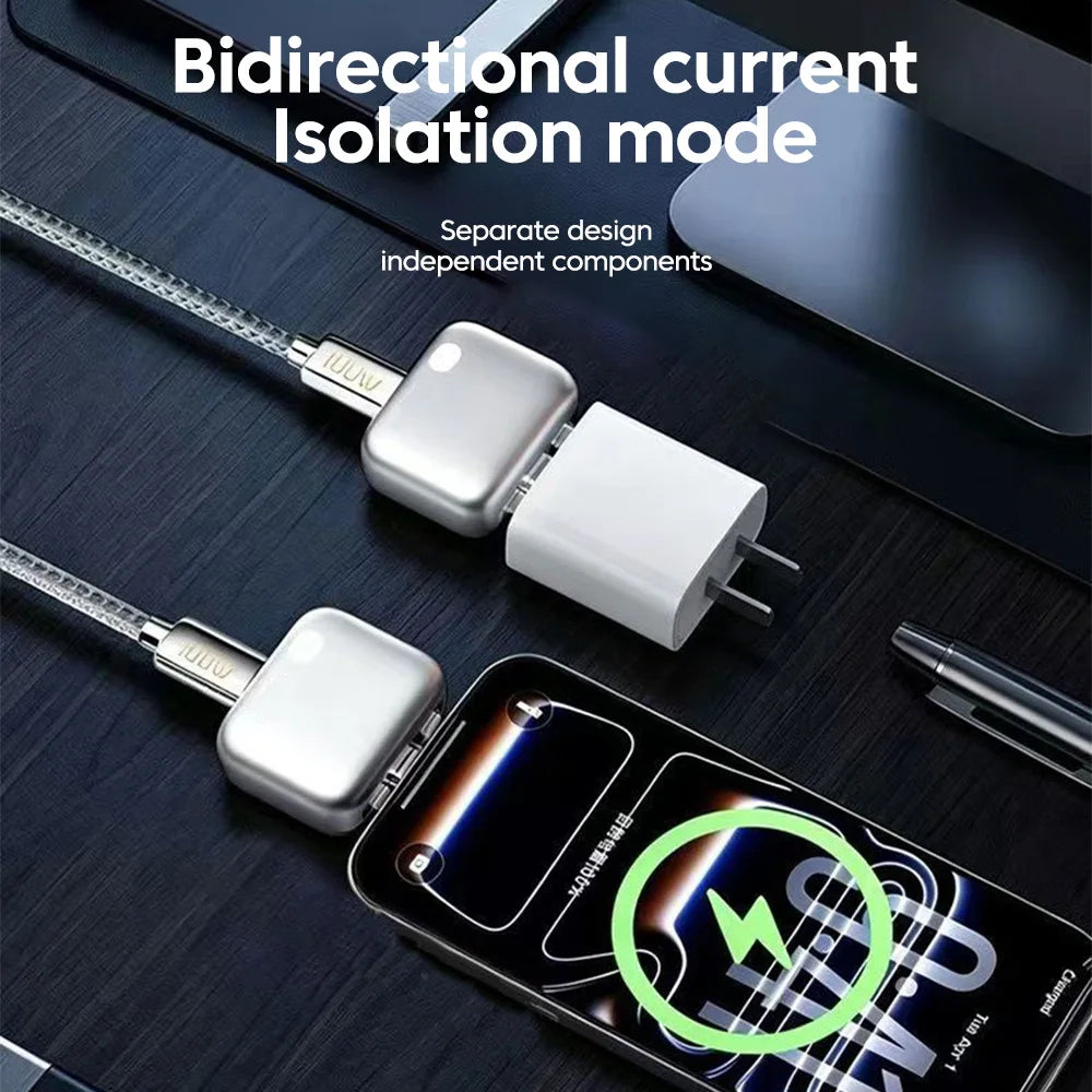 Type C Charging 140W Smart Full Charge Self-Cut Adapter Auto Disconnect for Night Charging Overcharge Prevention Separator