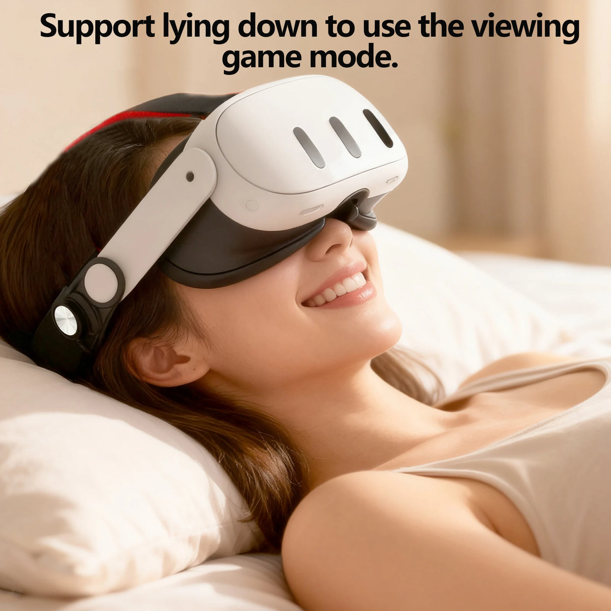 Suitable for Meta Quest 3/Quest 3S Elite Head Strap Accessory, Soft and Comfortable to Relieve Pressure, Allowing You to Lie Dow