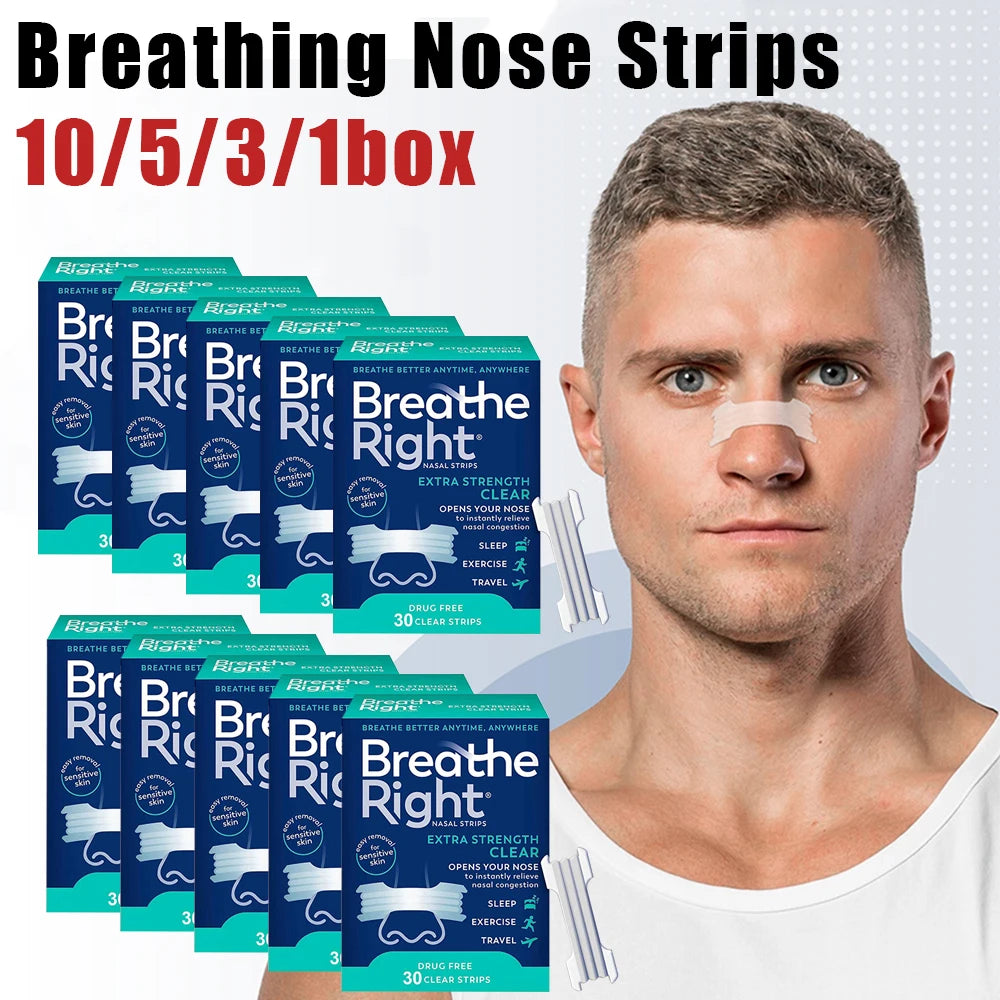 Extra Strength Sport Nasal Strips - Breathable Anti-Snoring Non-Invasive Sleep Aid for Adults And Children 30/90/150/300 PCS