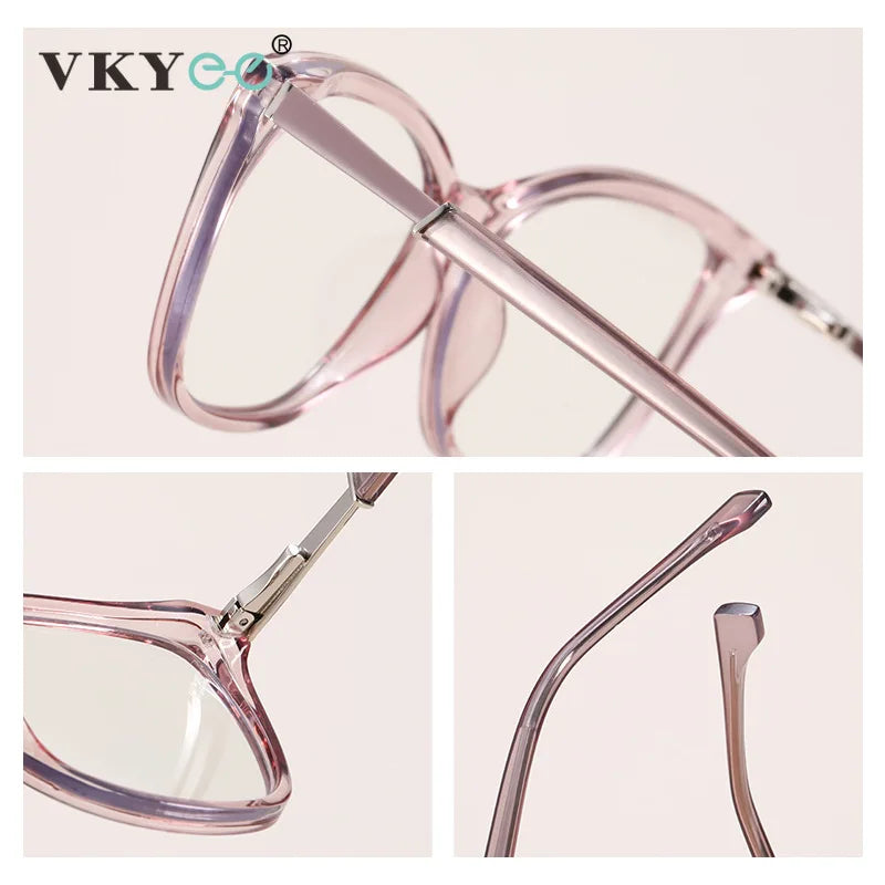 VICKY New Simple Cat's Eye Personalized Design Fashion Anti-Blue Light Reading Glasses Customizable Prescription 27007