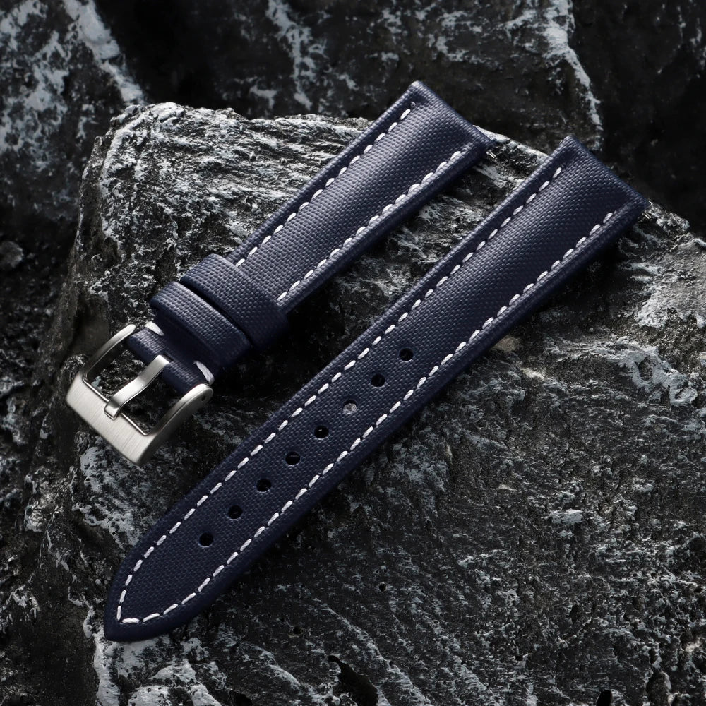 Nylon Canvas Watch Strap 18/19/20/21/22mm for Omega for Blancpain Sailcloth Waterproof Band Quick Release Leather Wrist Bracelet