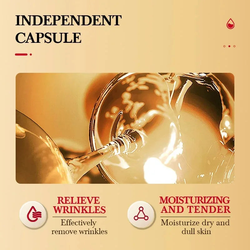 25 Placenta Capsule Serum Lightening Spots Acne Serum Firming and Brightening Skin Care Cosmetics Facial Serum
