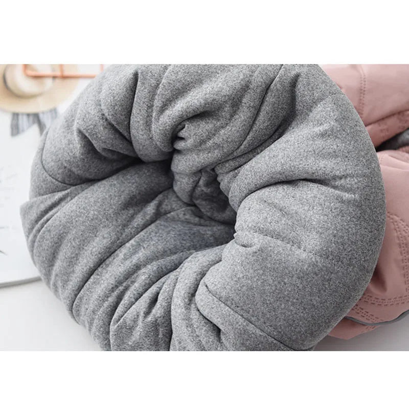 2023 New Baby Girls Boys Winter Jeans Children Thick Plus Velvet Thicken Denim Pants  Kids Soft Cotton Warm Trousers1-6 Years