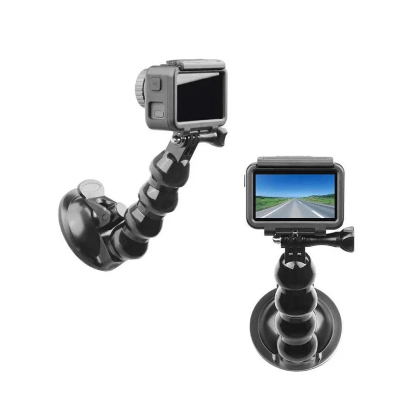 Suction Cup Camera Car Mount With Tripod Adapter Phone Holder for GoPro Hero 13 12 11 10 9 8 DJI Osmo 360 Action 5 Pro 6 4 Insta