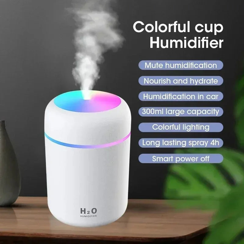 Mini USB Portable Spray Humidifier Atomizer Small Desktop for Car with Essential Oil Aromatherapy Mister