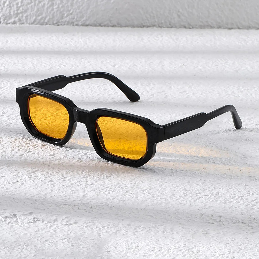 New Men Vintage Rectangle Frame Sunglasses Fashion Women Sun Glasses Luxury Brand Design Goggles UV400 Shades Eyewear