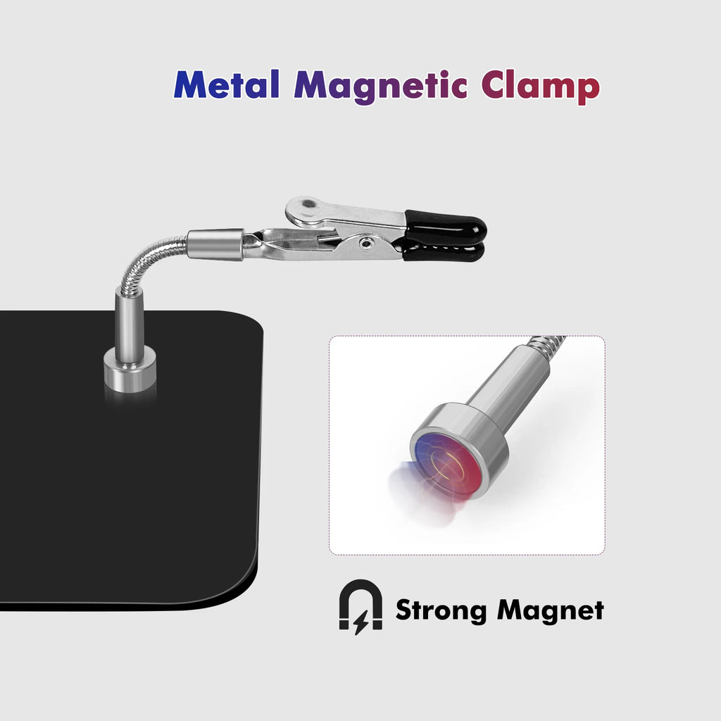 NEWACALOX Magnetic Mini Soldering Flexible Arm PCB Circuit Board Hoder Soldering Tool for Jewelry Making/Electronic Repair