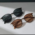 2PCS Women Cute Skinny Cat Eye Eyewear Men Vintage Narrow Cateye Sunglasses Fashionable Glasses
