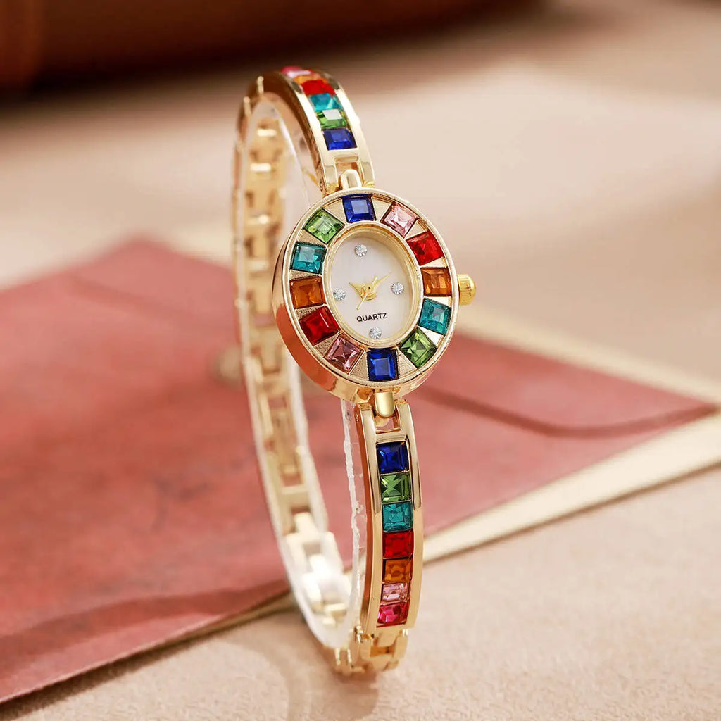 Luxury Rhinestone Women Watches Fashion Bracelet Band Ladies Quartz Watch Relogio Feminino（Without Box）