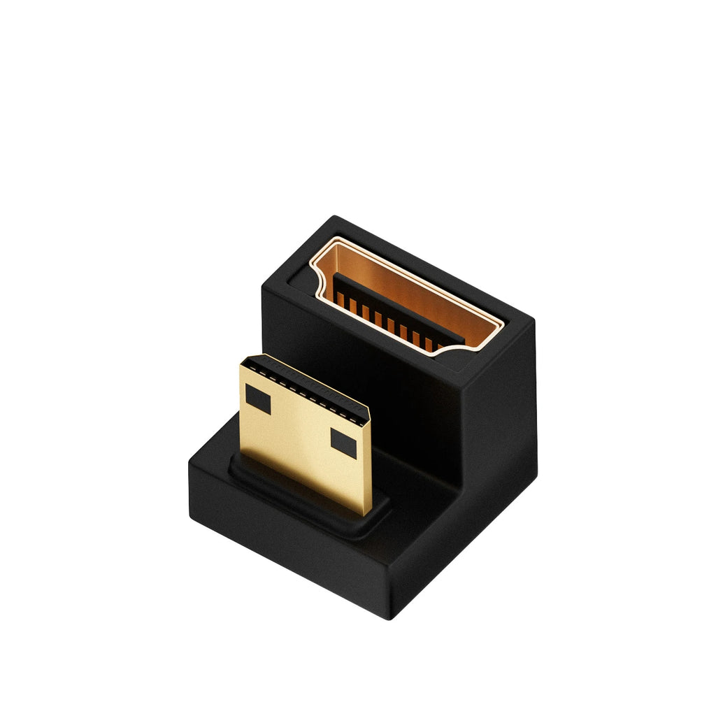Mini HDMI-compatible Male to HDMI-compatible Female Adapter UP Down Angle 180 Degree 8K@60Hz 2.1 Female Extension Converter