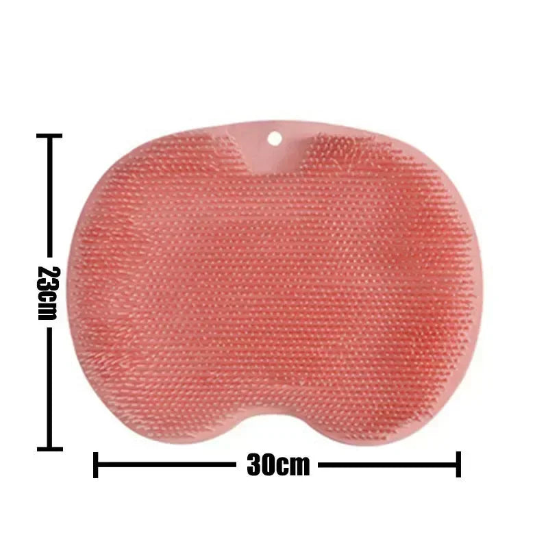 Foot Wash Mat Silicone Sponge Body Brush in The Shower Reusable Wall Mounted Back Silicone Bath Foot Massage Pad Shower