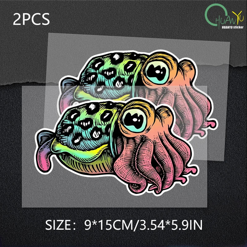 Self-Adhesive Decal CUTTLEFISH Car Sticker Waterproof Auto Decors on Bumper Rear Window Laptop
