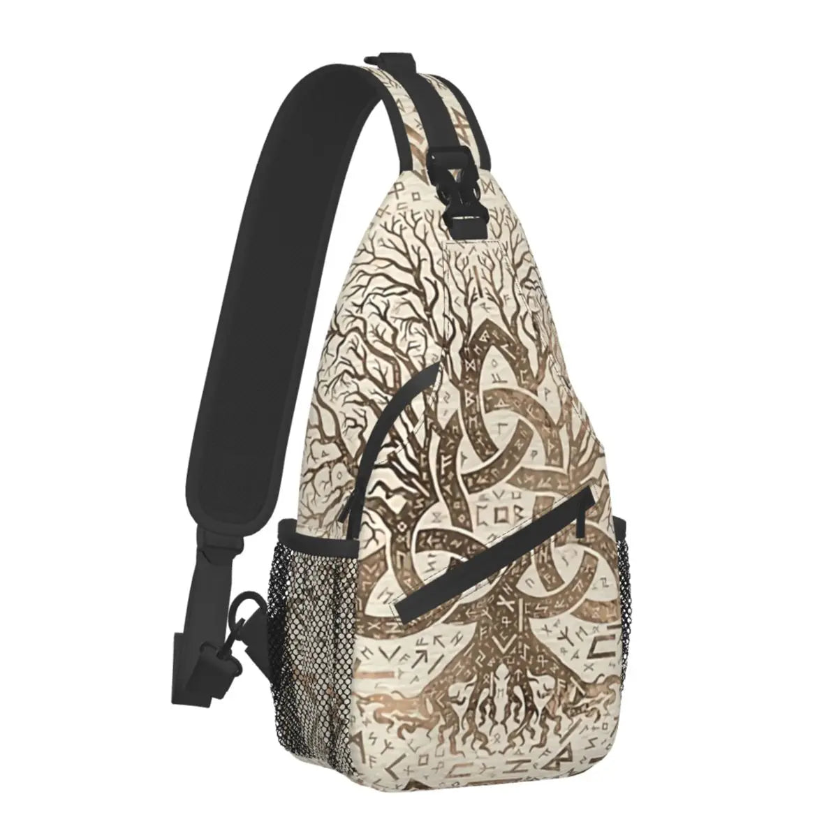 Norse Mythology Viking Crossbody Bag Sports Tree Of Life Triquetra Chest Bag Unisex Women Man Fashion Shoulder Backpacks Travel