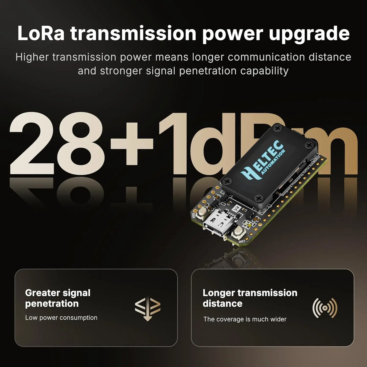 Heltec V4 ESP32 Development Board Upgraded ESP32-S3 SX1262 LoRa Module WiFi Bluetooth 2MB with 915MHz Antenna for Meshtastic