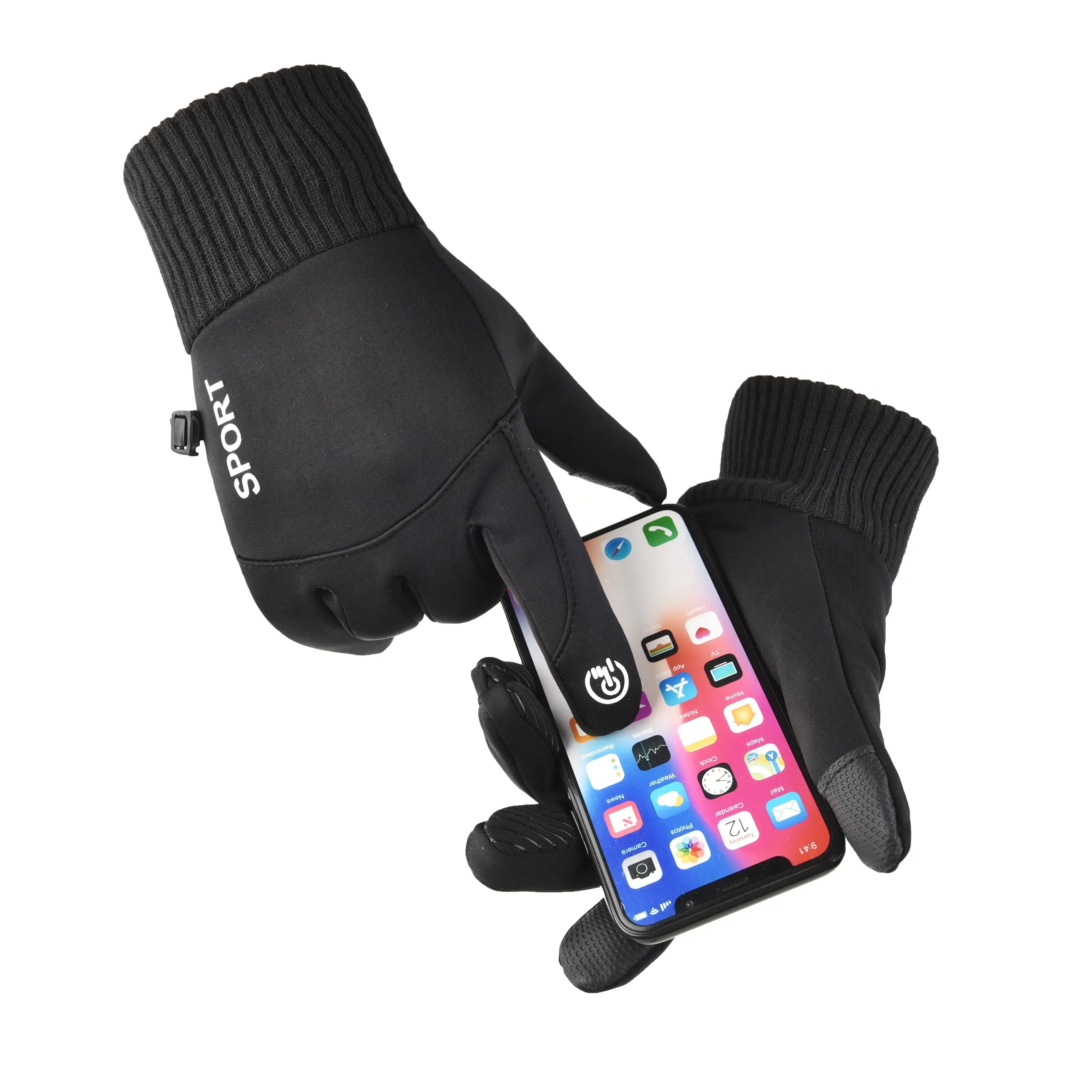 Winter Thermal Gloves for Man Woman Motorcycle Gloves Waterproof Full Finger Touch Screen Cycling Running Skiing Gloves Non-slip