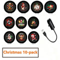 USB Powered Christmas Projector Lights with Santa Claus/Gingerbread Man/elk Patterns Spotlight Indoor Party Navidad Xmas Decor
