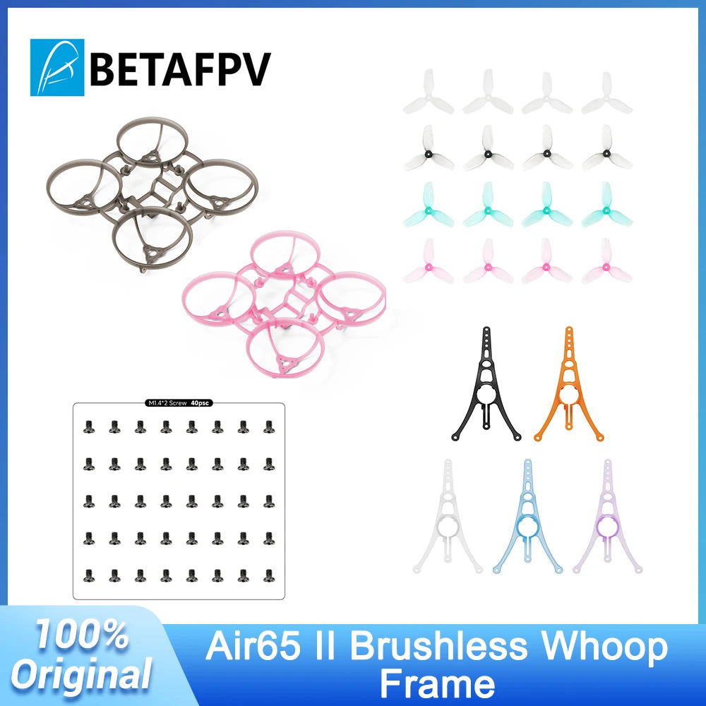 BETAFPV Air65 Champion Brushless Whoop Frame-2.20g 65mm Tiny Whoop, Air 65 II Motor Fixing Screws Pack, HQ 31mm Propellers