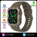 2026 New Military Outdoor Smart Watch Men's GPS Flashlight Bluetooth Call 2.01" AMOLED Screen 3ATM Waterproof Sports Smartwatch