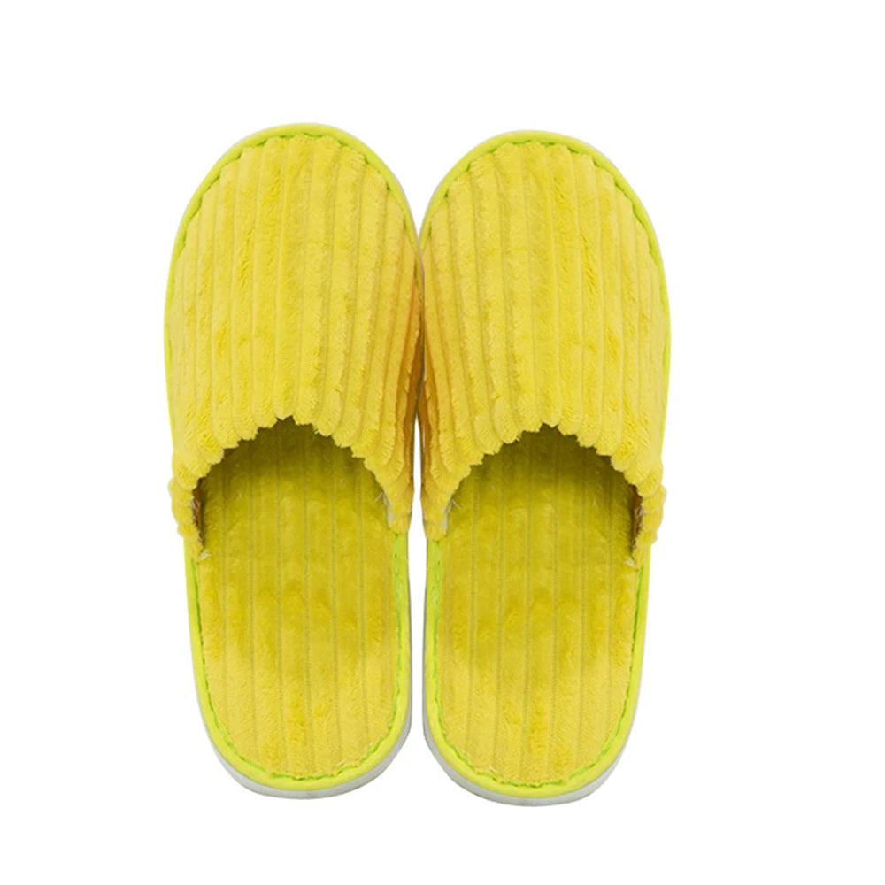 Women Men Plush Home Slippers soft Fluffy Slipper Couples Indoor Floor Shoes Anti-Slip Hotel Slipper Bedroom Silent Slides