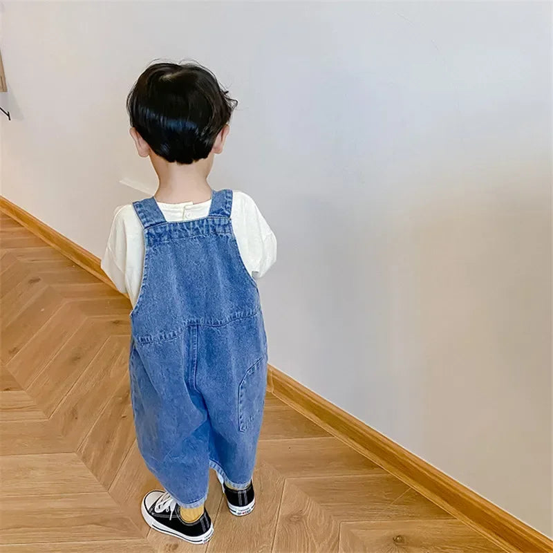 Baby Girls Jumpsuit Boy Solid Casual Denim Overalls Jean Bib Pants Infant Kids Overalls Autumn Girls Outfits Children's Clothing