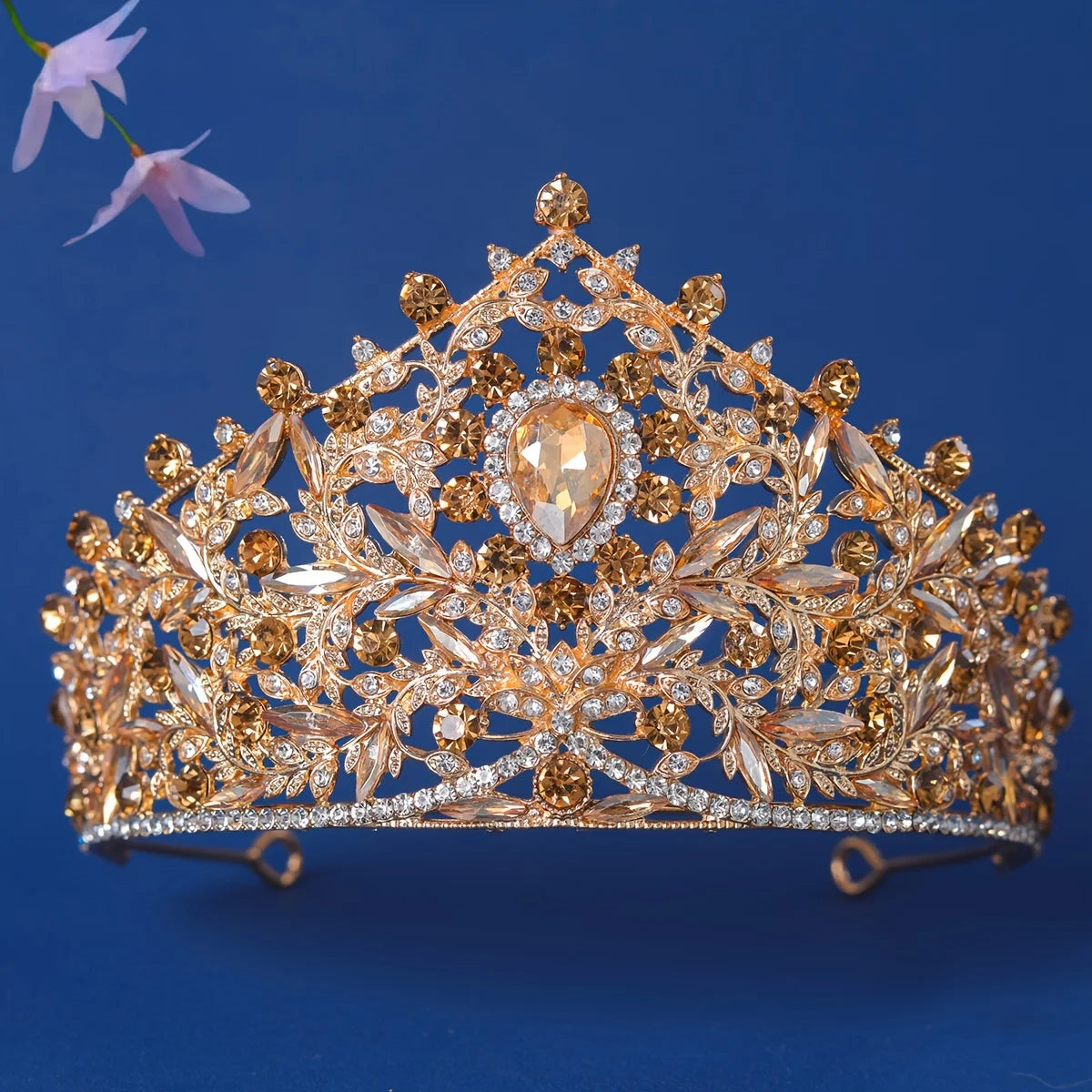 Baroque retro Crystal Bridal Tiara Crowns For Women Bride Queen Princess Diadems Wedding Hair Accessories