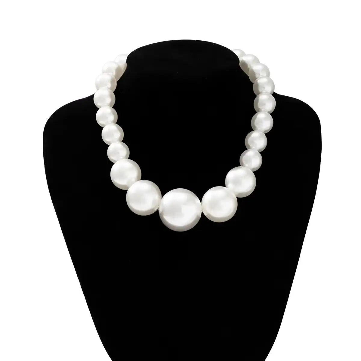 IngeSight.Z Exaggerated Big Imitation Pearls Choker Necklace for Women Personality Elegant White Pearl Beaded Bride Jewelry 2025