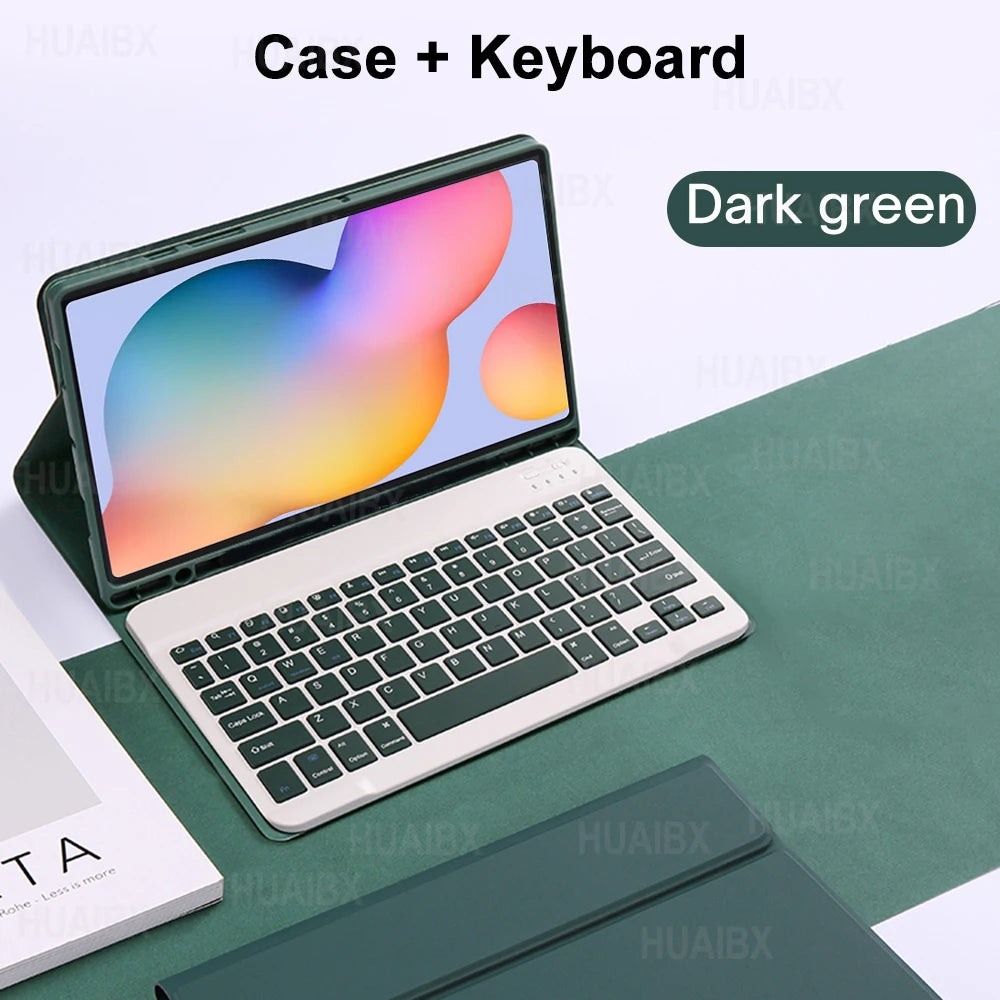 For Galaxy Tab S6 Lite 10.4 Inch Case with Keyboard, Detachable Keyboard Cover for Samsung Tab S6 Lite SM-P610 P613 P615 P619