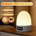 Touch Control LED Night Light with Clock Timer Remote Control USB Bedside Lamp Dimmable 3 Color Temperature Bedroom Sleep Lamp