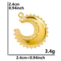 10pcs/lot Stainless Steel Crescent Moon Sun Pendants Moon Girl Friendship Mushroom Forest Charms Jewelry Making Findings No Fade