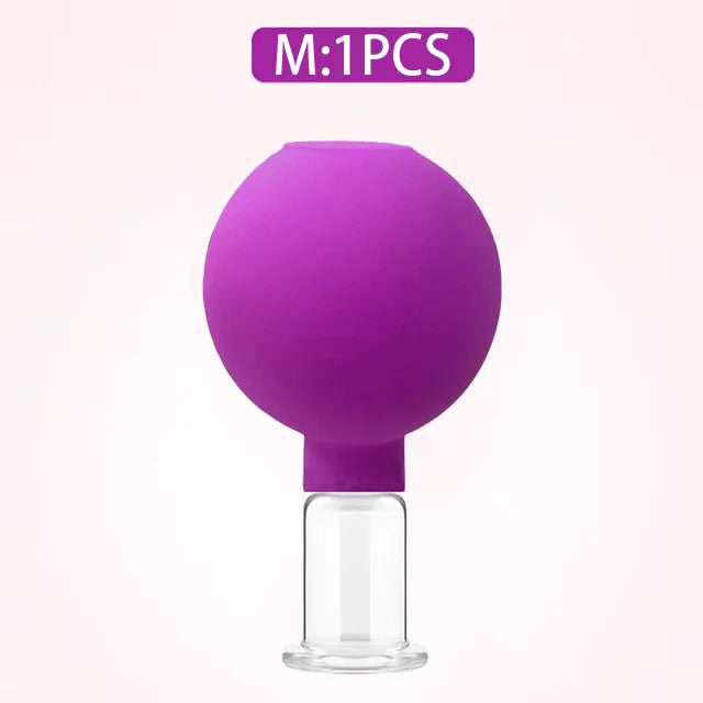 1/4PCS Rubber Massage Body Cups Vacuum Face Cupping Massage Cupping Facial Skin Lifting Body Anti Cellulite