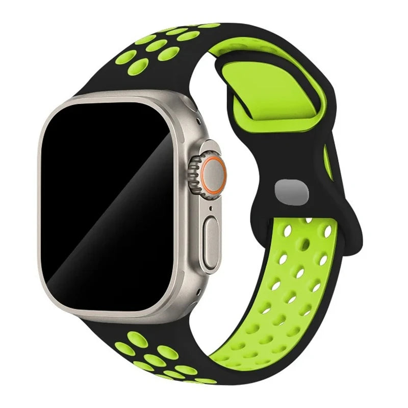 Strap For Apple Watch Band 46mm 44mm 49mm 45mm 40mm 41mm 38 42mm correa Breathable bracelet iwatch series 10 8 SE 7 6 5 9 Ultra