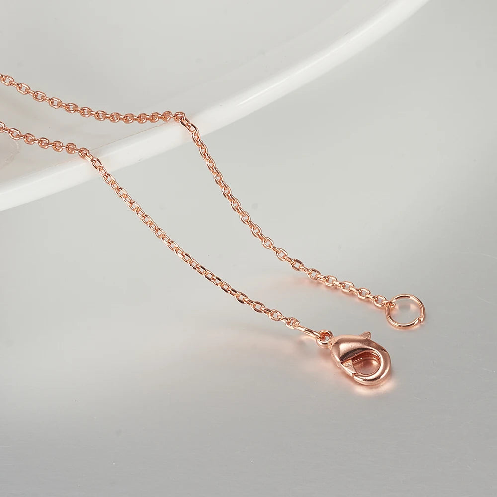 Vinterly Cross Chain Long Necklace for Women Thin Pure Copper Adjustable 51cm Twisted Anti-scratch Jewelry Female Lobster Clasps