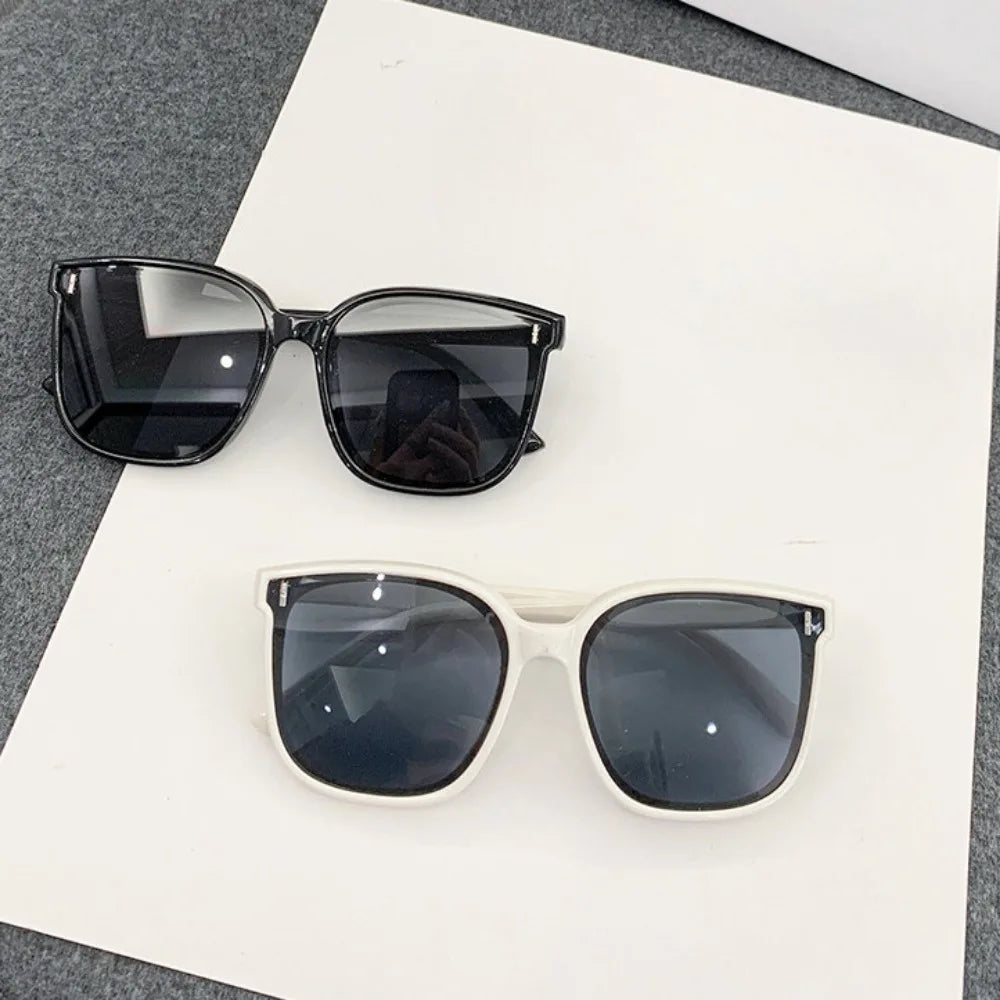 Korean Style Fashion Large Frame Square UV Protection Sun Glasses for Women Glass Personality Sunglasses Unisex
