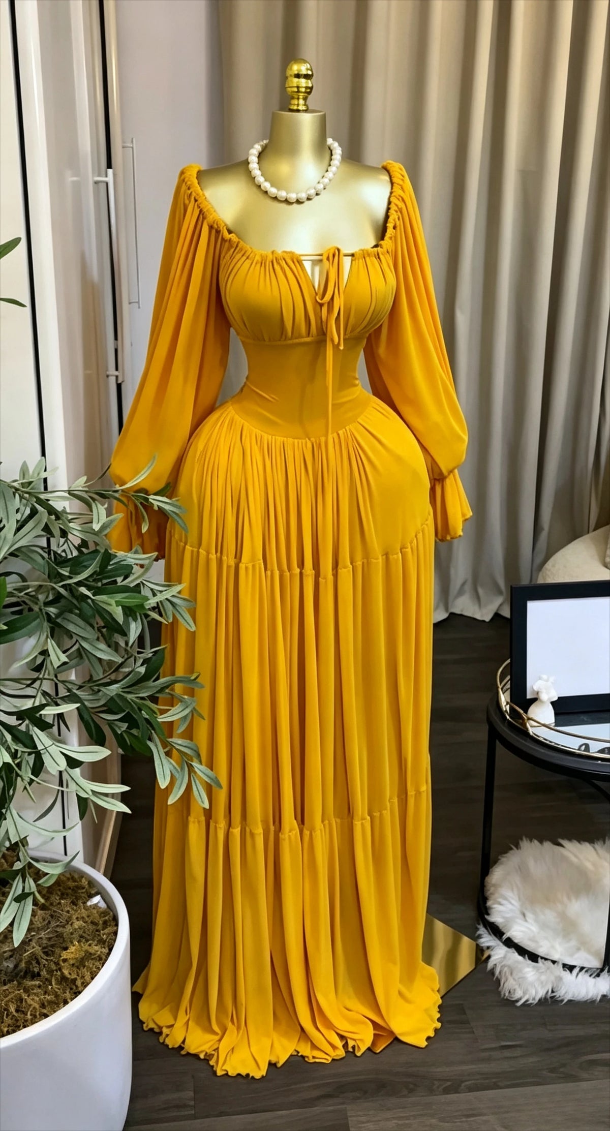 CM.YAYA 2026 Fall Winter Women Long Sleeve Slash Neck Long Maxi Dress Slim Evening Birthday Trendy Sexy Vacation Party Dresses