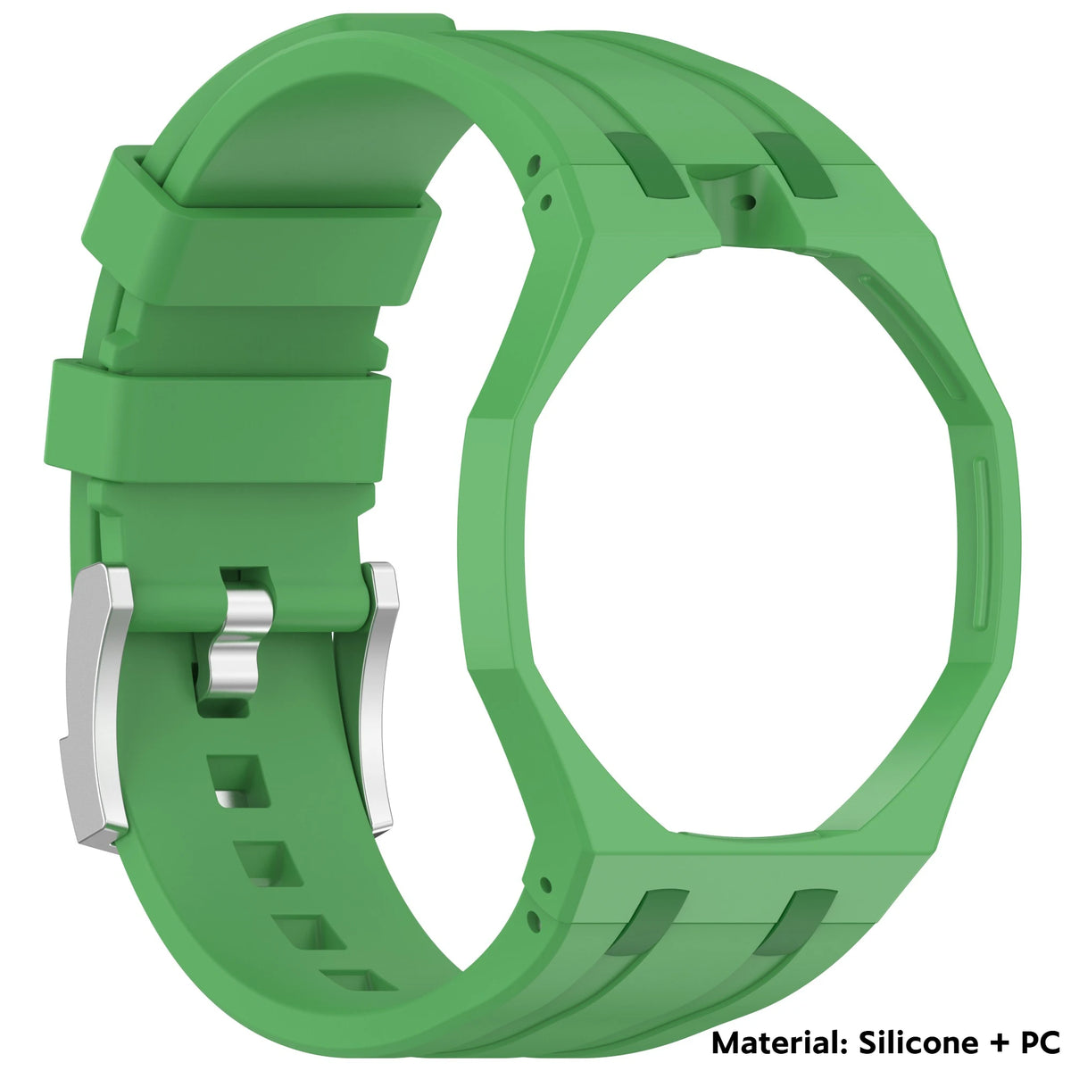 2 IN 1 PC Mod Kit Case Frame +Strap for Swatch AP Royal Pop Modification Integrated Silicone Matte Cover Bumper Band Accessories
