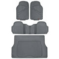 FlexTough Performance All Weather Rubber Car Floor Mats with Cargo Liner Full Set Front and Rear Odorless Floor Mats for Cars T