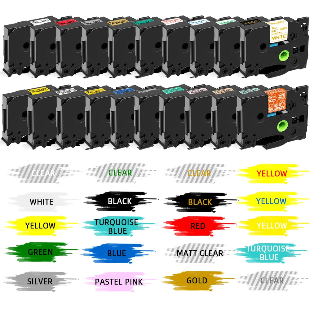 Markdomain 1PK 6mm/9mm/12mm 231 Label Tape Compatible for Brother P-Touch Label Maker for TZ TZE 131 231 431 531 631 731 Ribbon