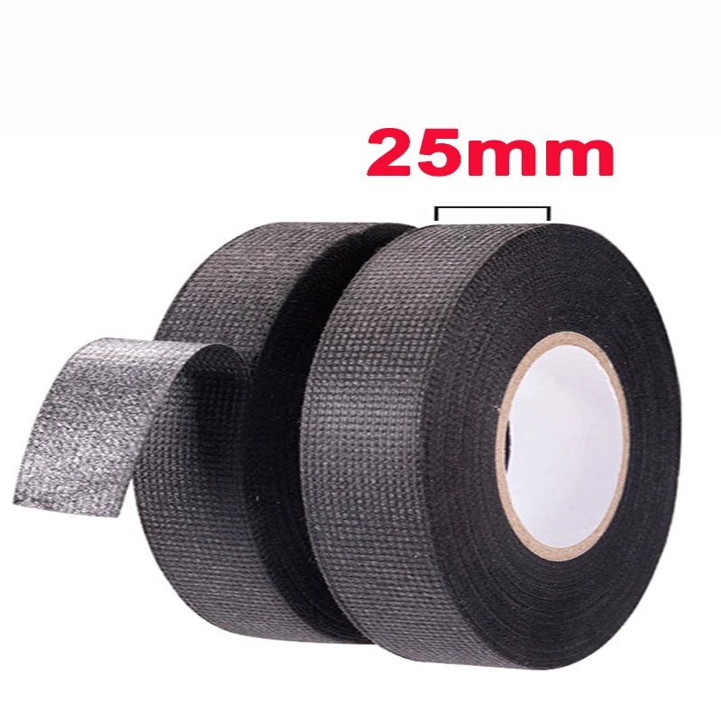 Electrical Tape Car Wiring Cloth Fabric Tape 9mm/15mm/19mm/25mm Adhesive Tapes Heat-resistant  Auto Harness Cable Organizer