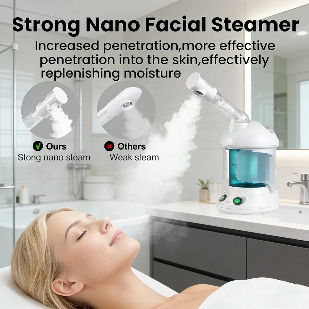 KSKIN Custom Hot Sale Face Mist Spray Portable Facial Steamer For Face Professional Ionic Facial Steamer
