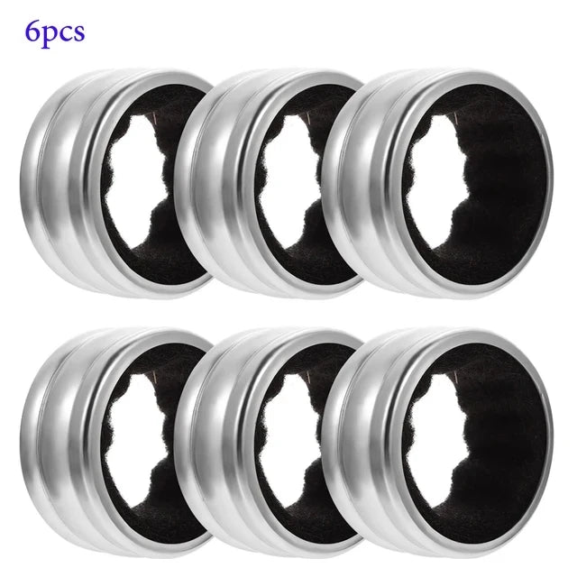 Stainless Steel Wine Bottle Collars Drip Ring Velvet Lined Anti-overflow Wine Drip Catcher for Home Bar Restaurant Outdoor Party