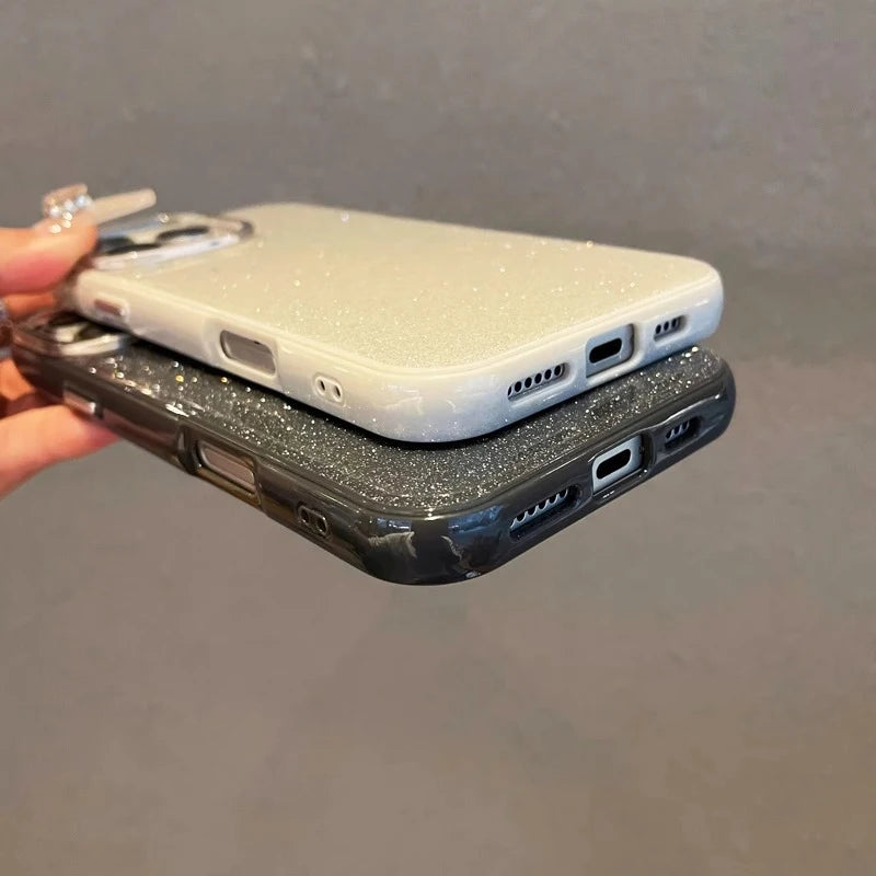 Luxury IMD Glitter Candy Color Hard Case For iPhone 16E 16 15 14 13 12 11 XS Max X XR SE 7 8 Plus Hybrid Silicone Soft PC Cover