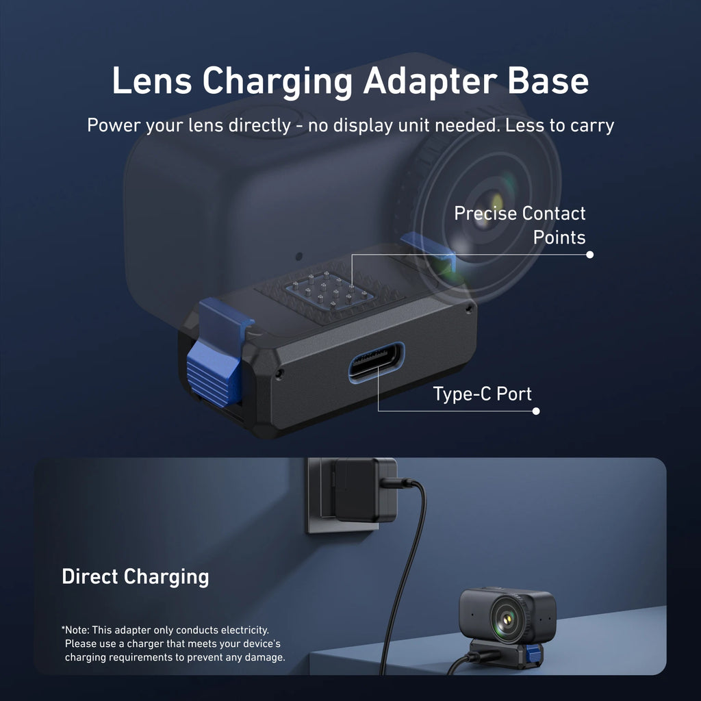 TELESIN For DJI OSMO Nano Magnetic Qucik Release Two Claw Charging Adapter Mount Dual Claw Interface Action camera accessories
