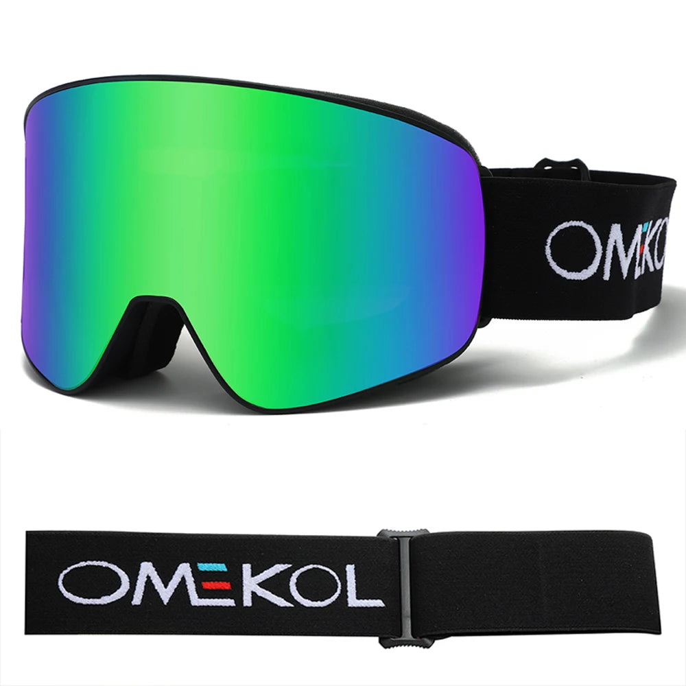 OMEKOL BRAND NEW Double Layers Anti-Fog Ski Goggles Snowmobile Eyewear Outdoor Sport Snow Snowboard Glasses