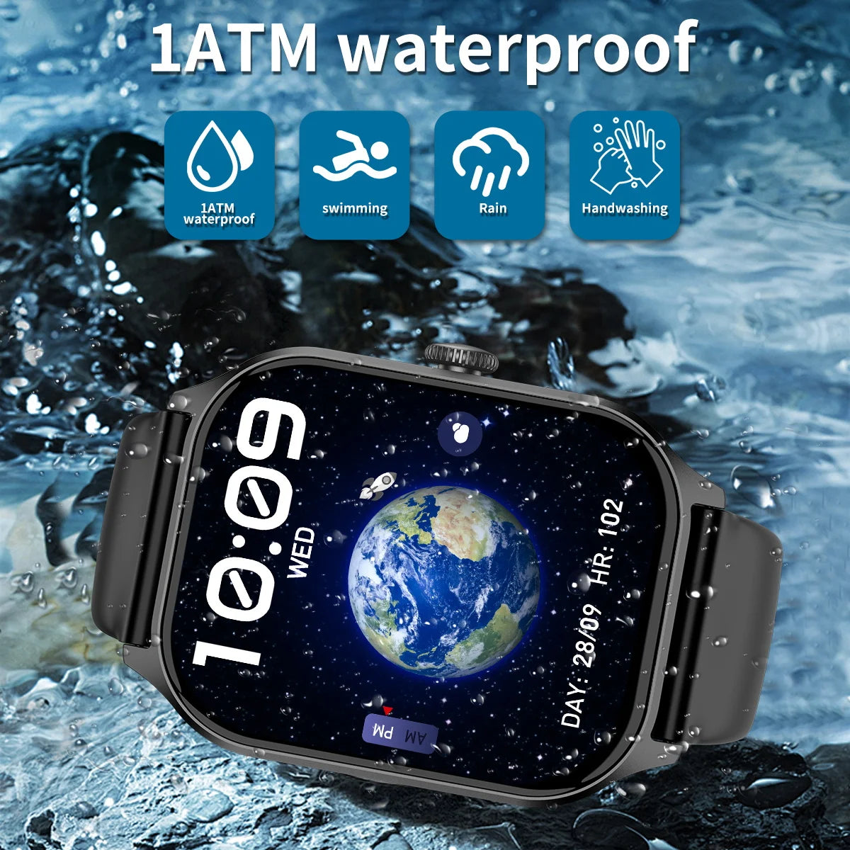 PEJE New 3D-UI Dial Smart Watch men 1.97" 700mAh 1ATM Waterproof 3 Type Styles3D rotationNovel and Cool Display Always Show Time