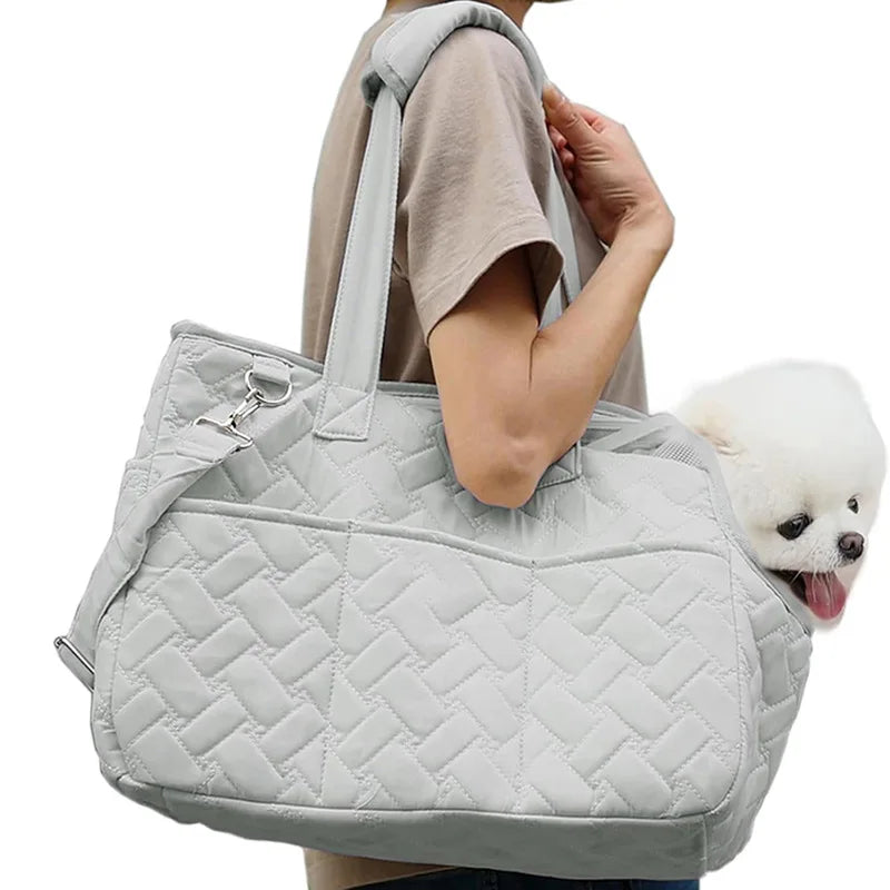 Pet Carrier Bag for Travel Portable, Breathable Car Pet Bag for Small Dogs and Cats, Handheld Travel Pet Bag for 6.5Kg